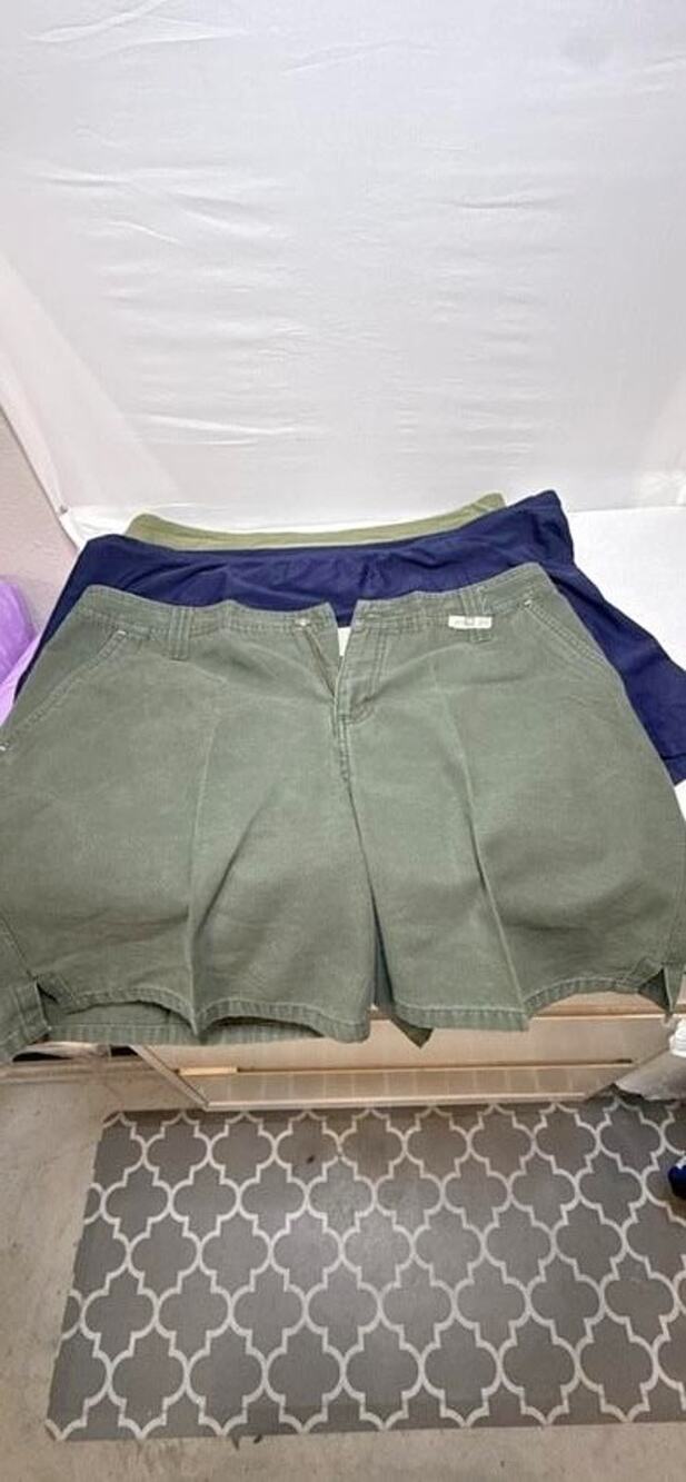 Lot of 3 Womens Plus Size 16W Faded Glory Cotton Shorts Active Skorts Bundle